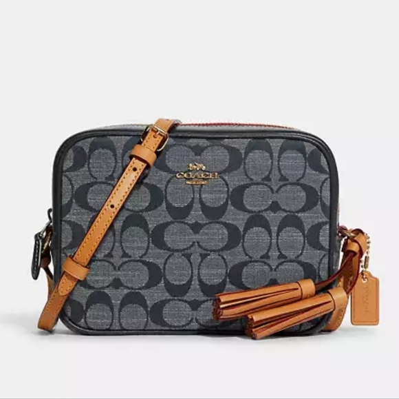 Coach Miniature Camera Bag In Signature Chambray - Picture 1 of 13
